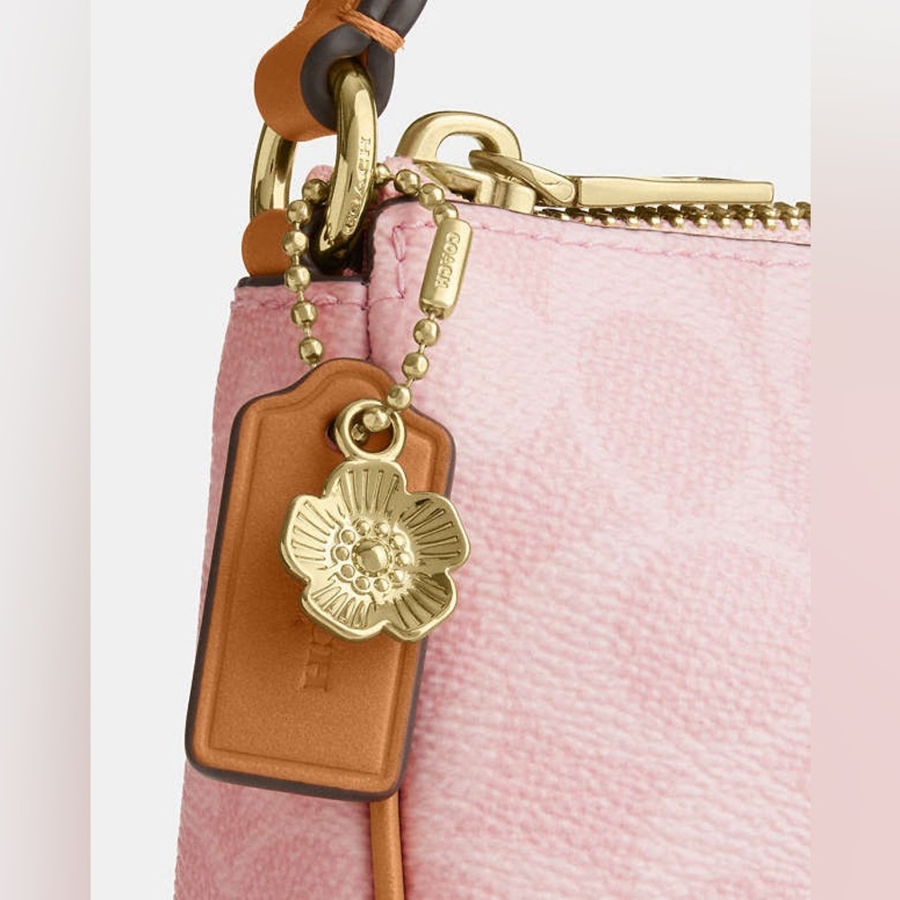 Coach Nolita 19 Wristlet Bag Signature Canvas Powder Pink CW426 NWT - Picture 7 of 10